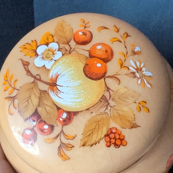 Vintage Sadler England Small Ginger Jar In Autumn Gold Pattern. - Picture 2 of 10